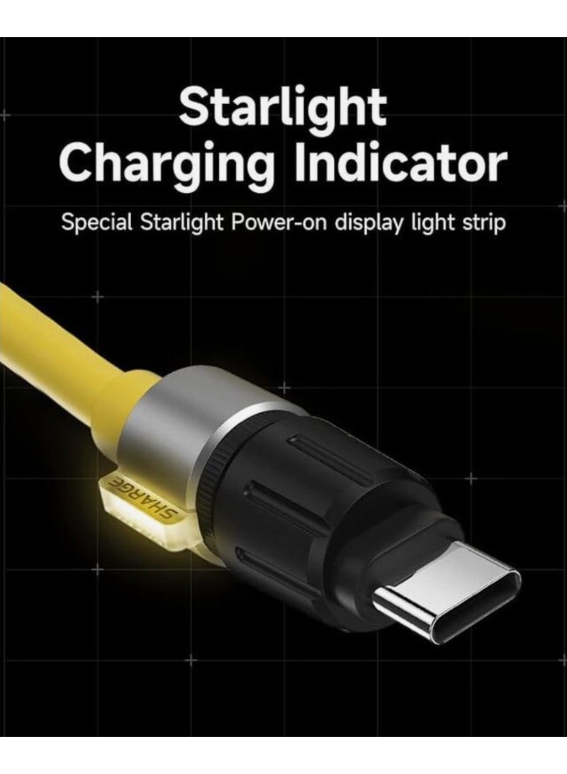 Sharge SL106 240W USB-C to USB-C Phantom Fast Charging Cable – 1.2 m PD, Ultra-Low Loss, Cyberpunk Design, 480 Mbps Data Sync - Image 5